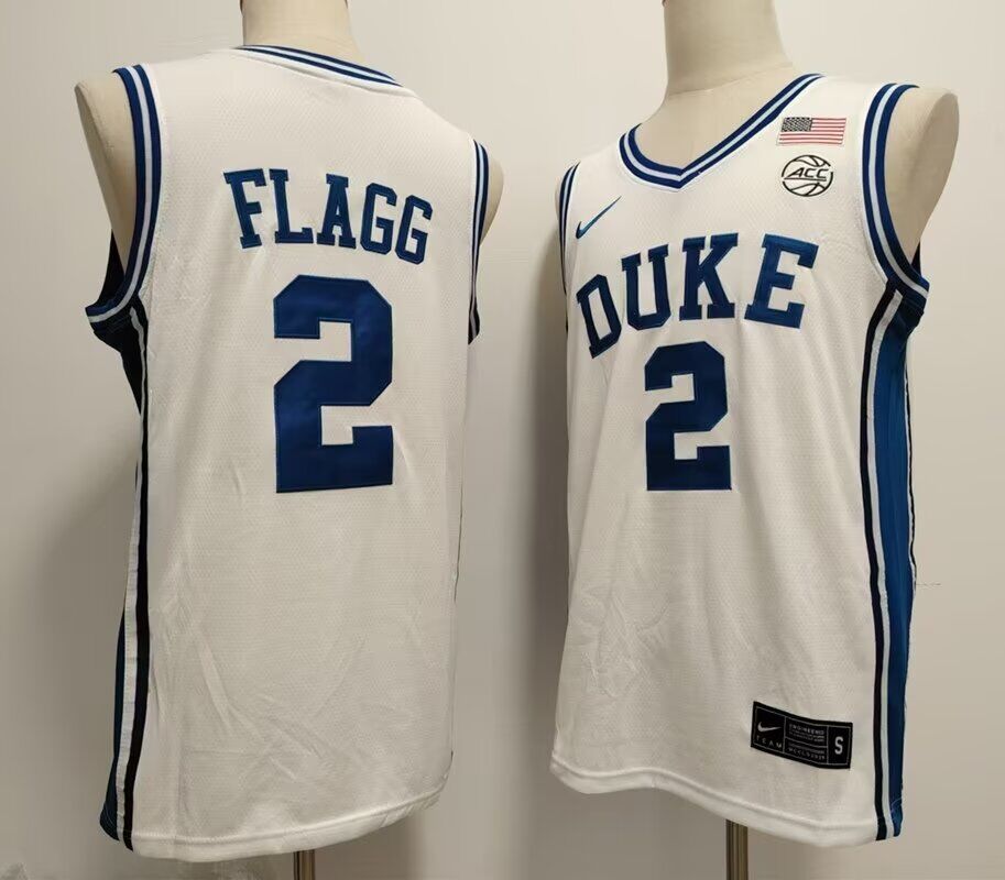 Men NCAA Duke Blue Devils College Basketball #2 Cooper Flagg white 2024 Nike jersey